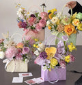 2024 New Flower Packaging Luxury Valentine's Day Tote Bag Bouquets Flower Bags for Flower Arrangement