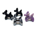 Wholesale Natural Gemstone Hand Carved Reiki Healing Stones Lepidolite Art Sculpture Crystal Obsidian Balloon Dog
