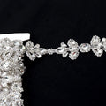 E009 Wholesale Crystal Rhinestone Chain Trimming  Rhinestone Trim Applique Wedding Belt Garment Accessories