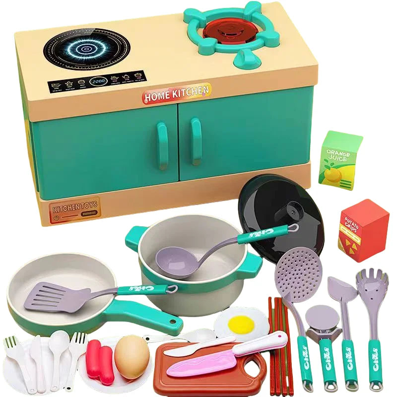 Children's Kitchen Toy Set Girls Play Home Cooking Simulation Stove Boy Baby Small Gift 3 Years Old 6