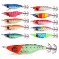 Fishing Bait Hard Baits Bigeye Wood Shrimp Squid Hook 10cm/9.2g Fishing Lure Artificial Bait Suitable for Outdoor Fishing