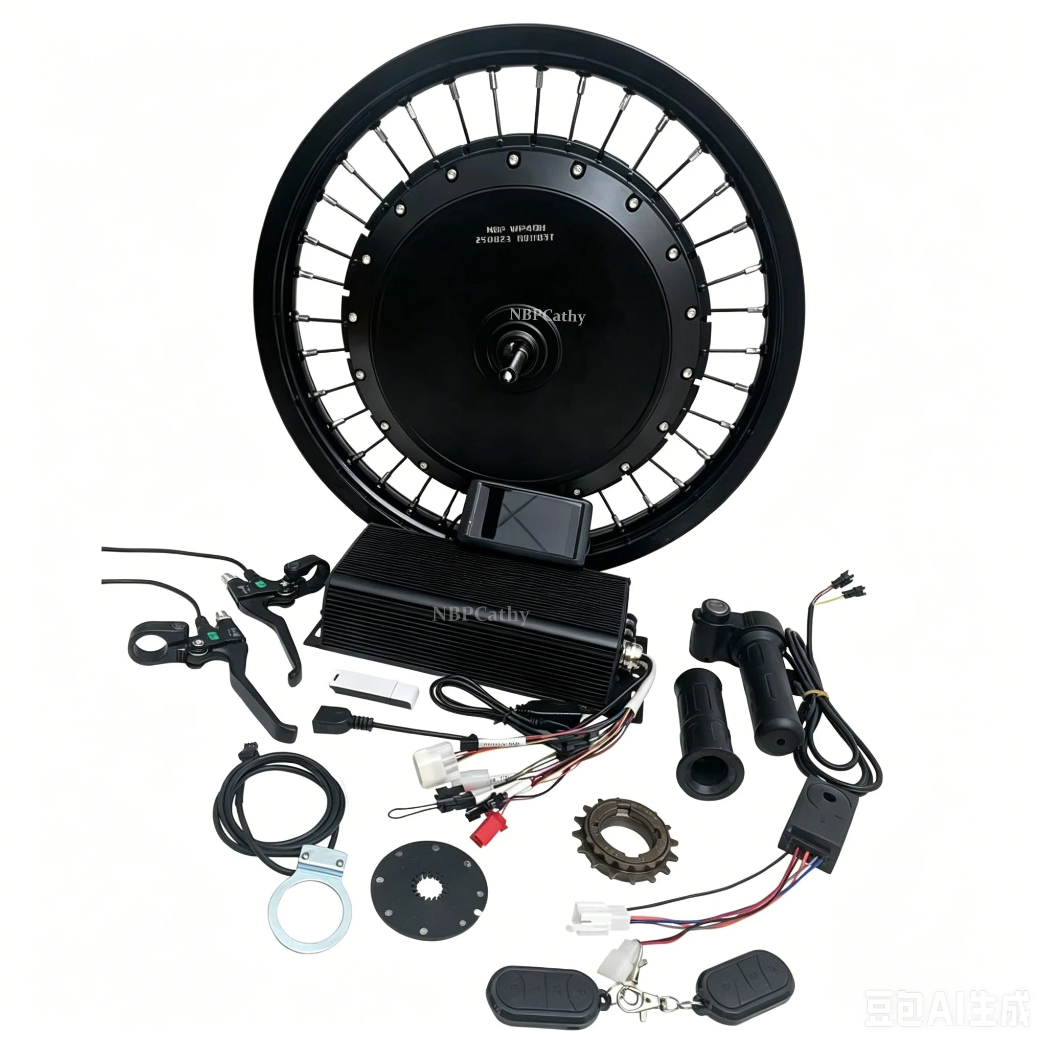 QS273 40H 3T 3.5T 5T V3 8000w Electric Bike Bicycle Motorcycle Rear Hub Motor with Sabvoton 150A Controller and UKC1+ Display