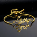Personalized Name Bracelet Stainless Steel Custom Engraving Inspirational Bracelet Anklet Couple Gift