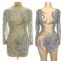 WDP-412 Newest Silver Stones Bridal Sash Crystal Beaded Bodice With Sleeves Sew on Rhinestone Bodice Applique for Prom