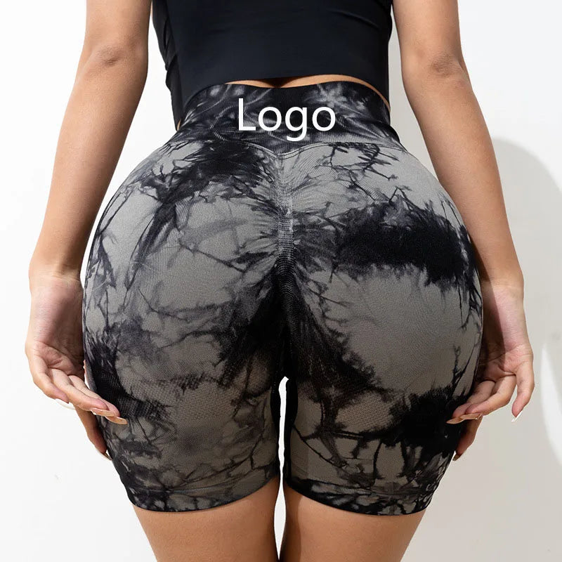 Solid Yoga Shorts Stretch Scratch Butt Lift Sports Shorts Breathable Tummy Control Quick Dry Anti-Bacterial Women Gym Shorts