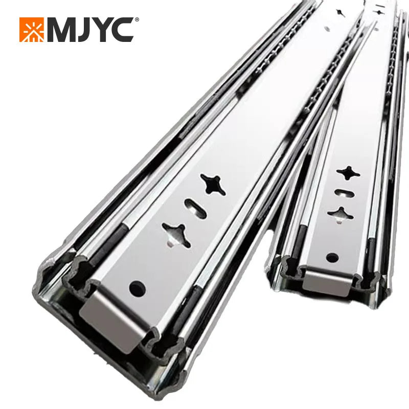 76mm Wide Slide Rail 3 Section Locking Heavy Duty for RV Industrial Machine Cabinet