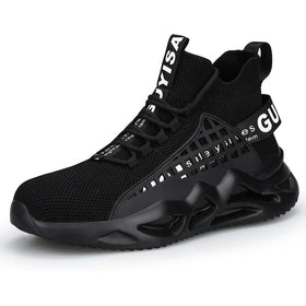 GUYISA Industrial Safety Shoes Fashion Lightweight Rubber Sole Steel Toe Climbing Safety Shoes