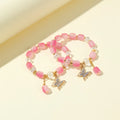 DIY Butterfly Bracelet Butterfly Pendant Charm Bracelets Beads Bangle for Beach Jewelry Gift