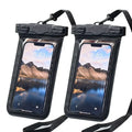 YouTuo Universal Sealed PVC Waterproof IPX-8 Phone Pouch Dry Bag for Swimming Diving Outdoor Sports Protective Case Black/White