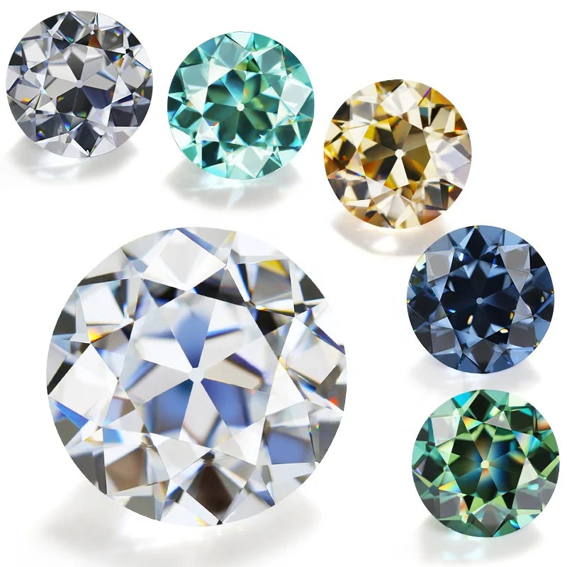 Holycome Jewelry Color European  Round Shape Brilliant Cut Moissanite Loose  VVS1 Jewelry Making Synthetic Loose Moissanite