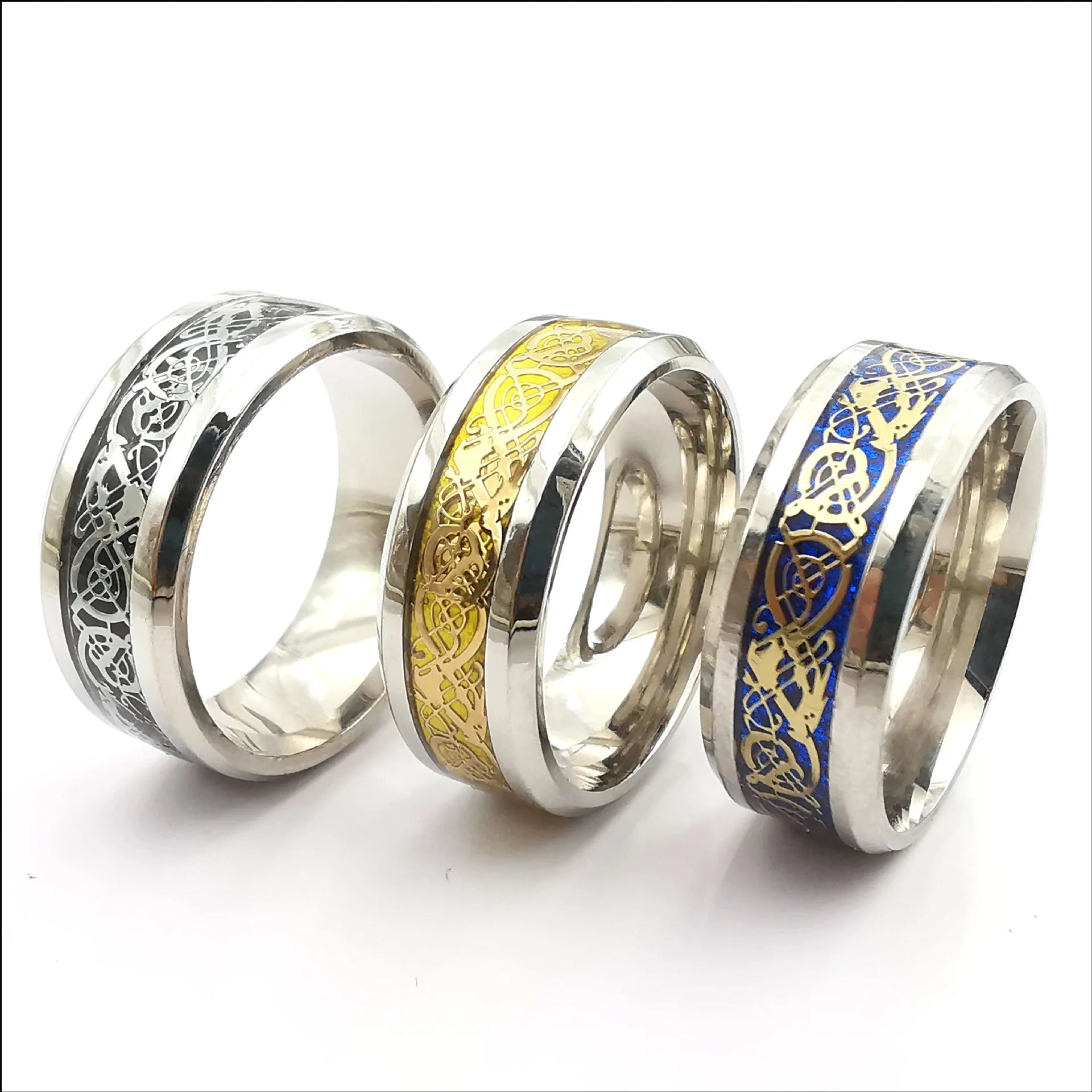 Trendy 18k Electroplated Gold Floral Flower Hand Aesthetic Accessories 316l Dragon Piece Engagement Diamond Couple Ring
