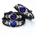 Aries Gemini Cancer Leo Virgo Libra Scorpio Sagittarius Capricorn Aquarius Pisces Zodiac Genuine Leather Horoscope Bracelet