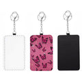 Custom Design Heat Press Bulk PU Leather White Blank Sublimation Business Card Keychain
