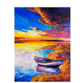 CHENISTORY DZ992793 DIY Painting by Numbers Docking Ship Hotel Home Wall Pictures Abstract Paint by Numbers Modern Oil Painting