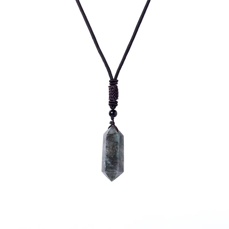 2026 Wholesale Gemstone Gold Filament Wound Crystal Jewelry Amethyst Crystal Double Point Pendant