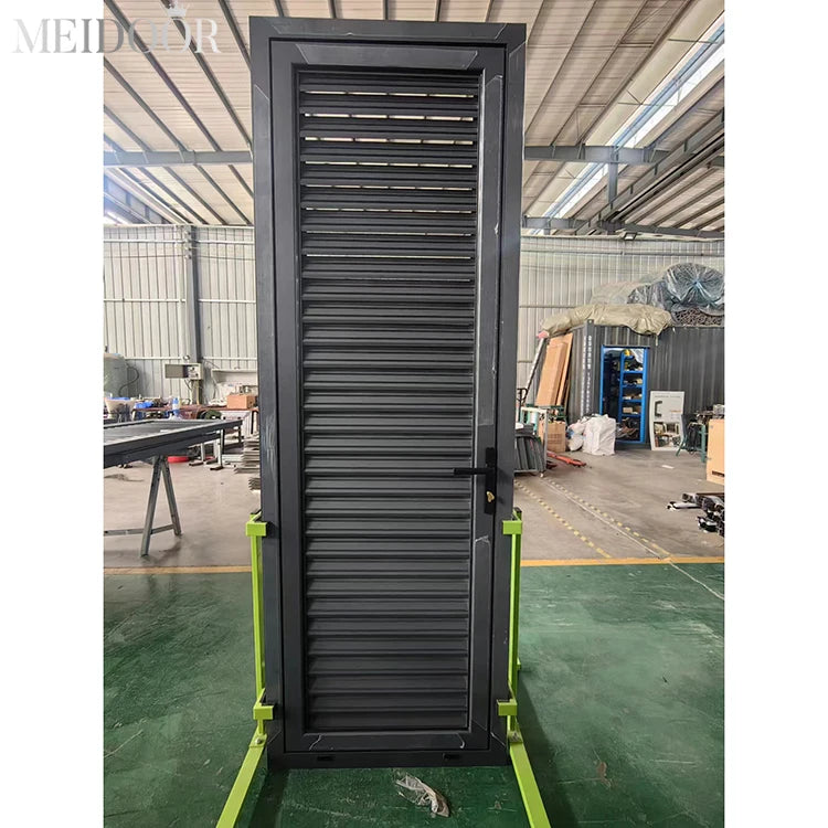 Aluminum Powder Coating Surface Color Custom Design Swing Open Hinged Well Ventilated Door