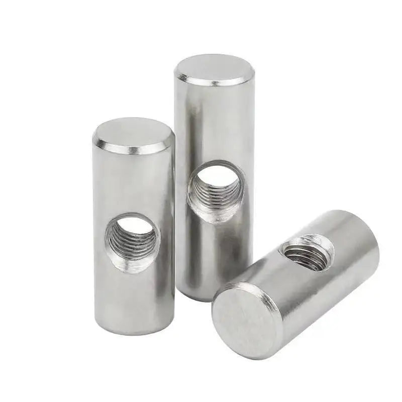 Stainless Steel Carbon Steel Galvanized M3 M4 M6 M8 M12 12mm 20mm Metal Barrel Nut Cross Dowels Nut With Holes