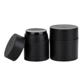 2oz 4oz 30g 50g Custom Logo Empty Black PP Plastic Matte Frosted SHINY Brand HJ-AJ-101 Model Cosmetic Jar Cream Skin Care