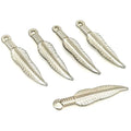 Handmade Designs Jewelry Making Accessories Stainless Steel Feather Charm Pendant