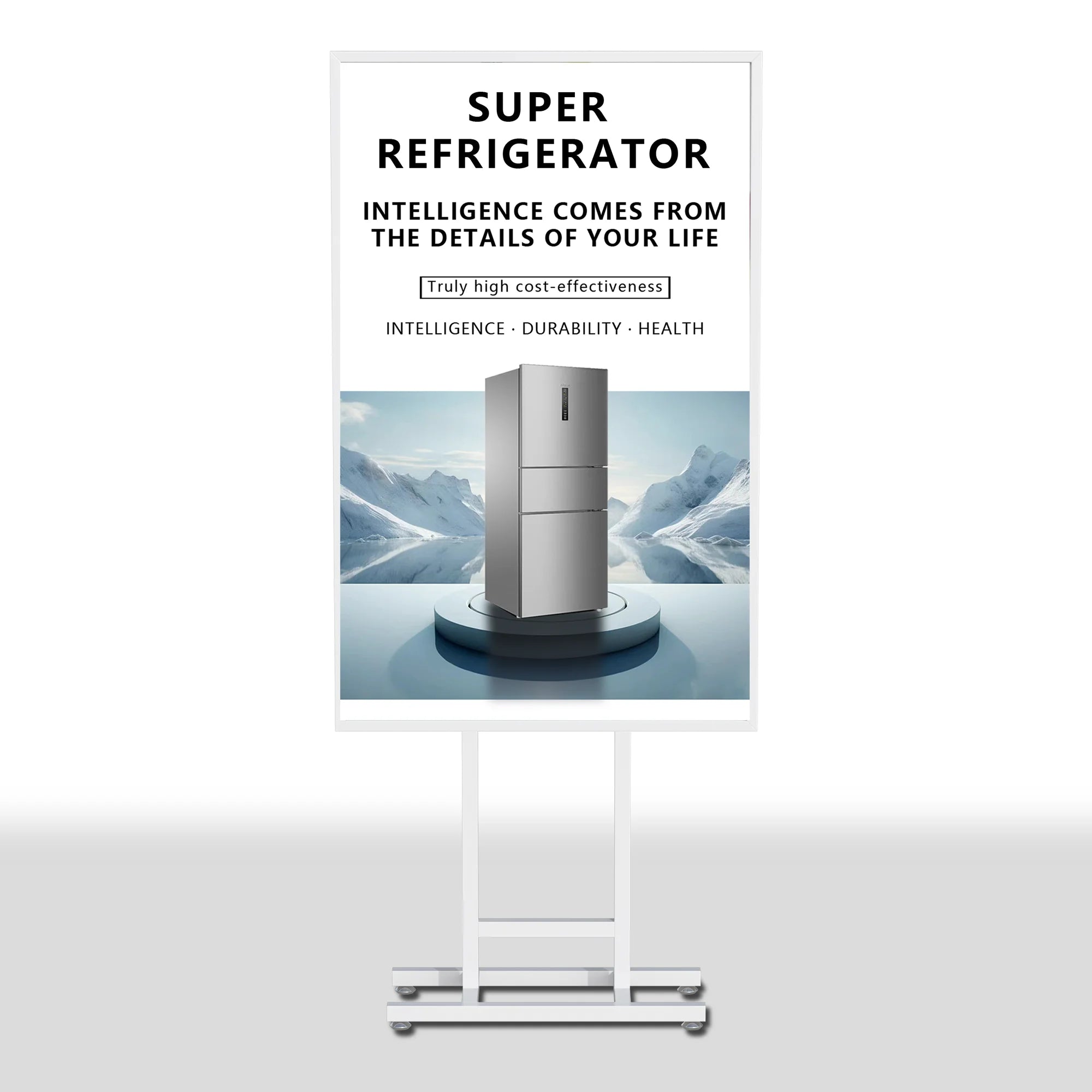 Outdoor Billboard Vertical Display Rack Brand Promotion Portable Poster Rack Metal Material Promotional Rack Customization