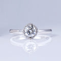 Messi Gems MSR-1039 18K Gold 0.52ct E VS1 Round Shape Lab Grown Diamond Engagement Ring