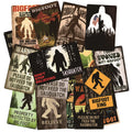 Warning Do Not Feed the Sasquatch Bigfoot Retro Vintage Poster Forest Tin Sign Wall Coffee & Bar Decor Home Sign Gift A10