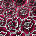 Burgundy Water Soluble Soft Fashion Burgundy Dress Lace Fabric