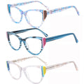Cat Eye Women Lamination Acetate Colorful Frames Prescription Men 2023 Fashion Optical Eyeglasses
