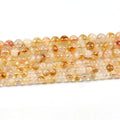 Wholesale 6mm 8mm 10mm Natural Golden Citrine Gemstone Beads Natural Citrine Loose Stone Bead
