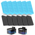 6pcs Wireless Cat Water Fountain Replacement Filters and Sponges 2.2L/74.4Oz Automatic Pet Water Dispenser Filiters