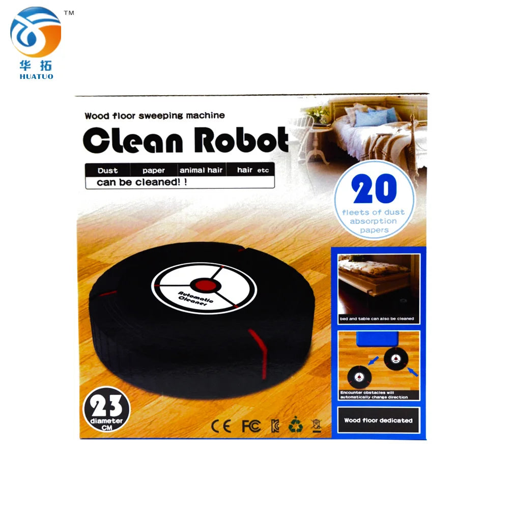 Gift Promotion Colorful Carton Robotic Vacuum Cleaner Dry Wet with 20 Sets Robot Vacuum Cleaner Mop for Free