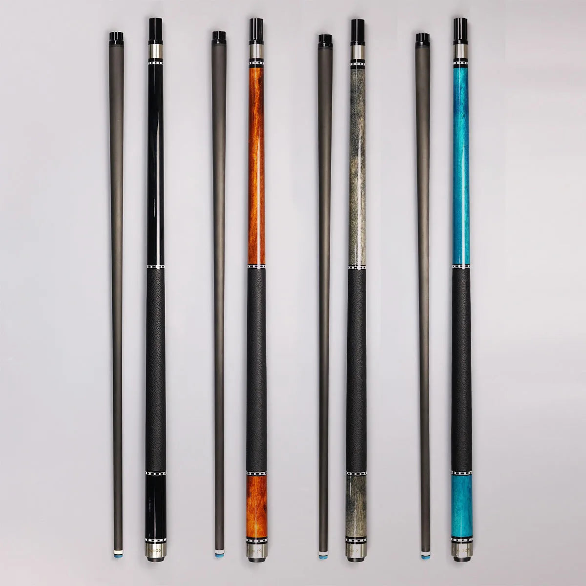 Premium Stainless Radia Joint 1/2-pc Carbon Fiber Shaft VanQs Brand Billiard Pool Cue Stick
