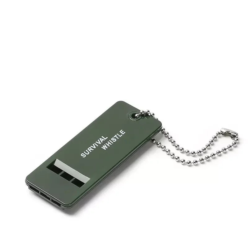 Outdoor Camping Plastic Flat Whistle for Emergency Safety Survival Portable Lifesaving Tool
