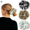 Custom New Style Colourful Linen Oversized Scrunchie Girls Accessories Hairband Ponytail Holder Hair Ties Rope Fabric Material