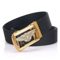 TUSHI Men's Luxury Business Fabric Belts Custom Wholesale Automatic Zinc Alloy Buckle Adjustable Nylon for Men