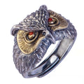 AA016413 Men and Women Opening Finger Ring Eagle Ring Vintage Carved Decoration Trend Hip Hop Style