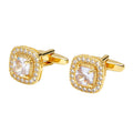 Wholesale Zircon Stone Crystal Diamond Elegant Cufflinks Custom Mens Suit Shirt Fashion Accessory Wedding Tuxedo Trendy Jewelry