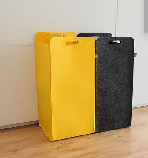 Hot Selling Large Capacity Multipurpose Collapsible Felt Laundry Basket New Design with Zipper Closure