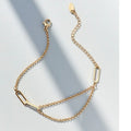 Simple Stainless Steel Rope Chain Links Stacking Bracelet