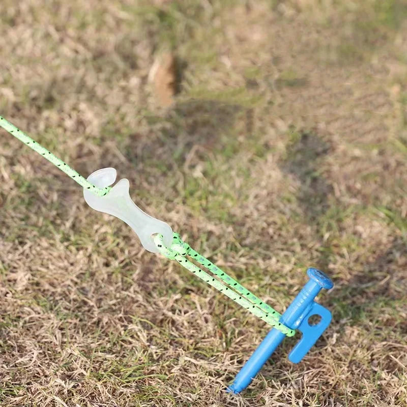 JW-081 Wholesale outdoor camping essentials adjustable tent luminous wind rope buckle