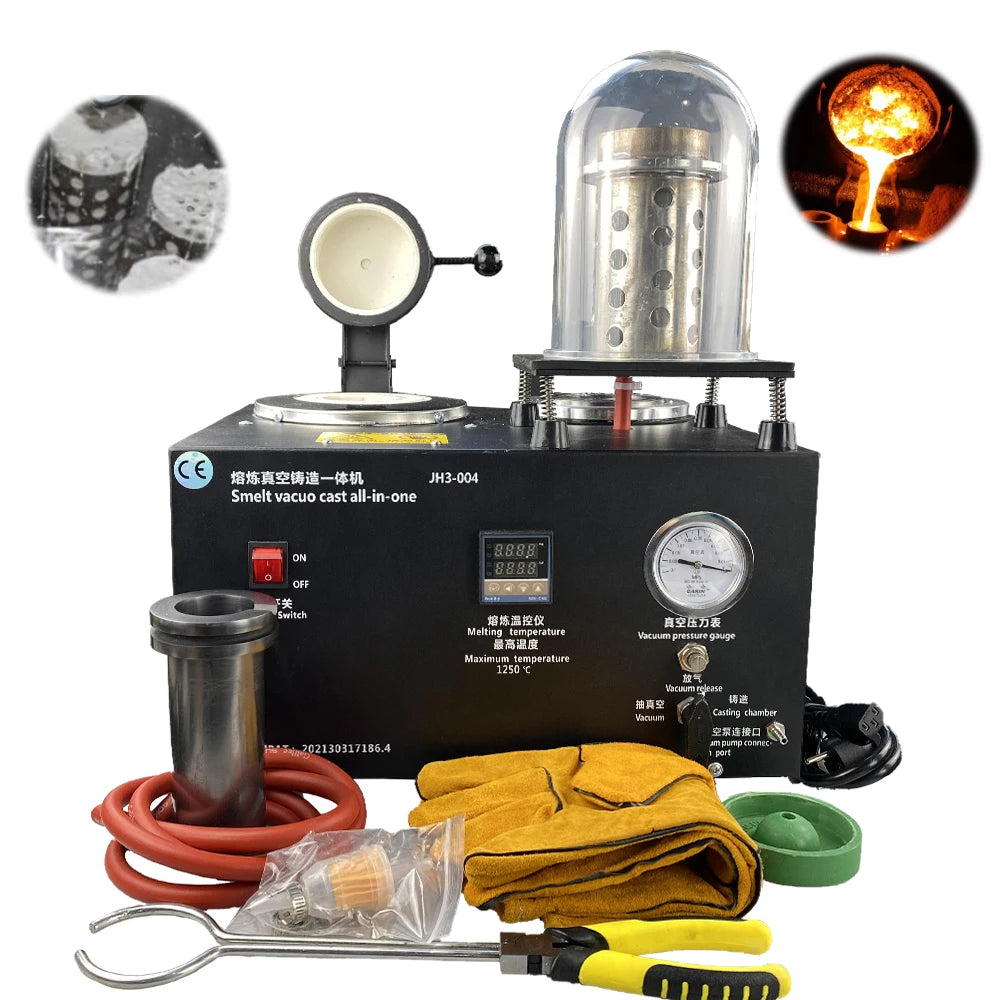 2kg Gold Furnace Jewelry Tools Equipment Jewelry Casting Machine 2l Casting With Melting Machine