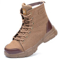 AMAWEI Steel Toe Boots for Men Safety Work Boots Safety Boots Lightweight 611
