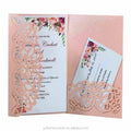 Laser Cut Pocket 18th Birthday Invitation Cards with RSVP Cards Wedding Invitation Card Wholesale Iridescent Paper MegaBDM
