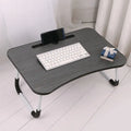 Bed Table Laptop Desk Study Table Folding BLACK Foldable Laptop Stand Furniture Computer Desk Home Office Storage Rack