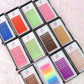 White pink Colored Volume Lash Extensions Summer Hot Lash Extensions  0.07 MM Volume Lash Extensions