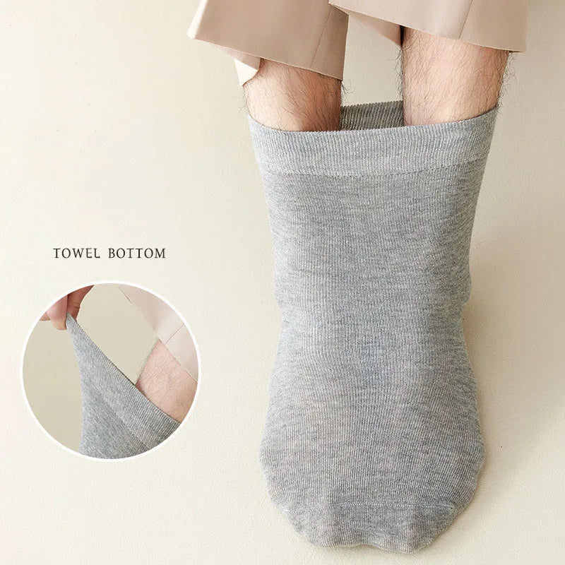 Loose Cuff Plus Size Pure Color Men's Diabetic Socks Classic Cheap Custom Crew Socks