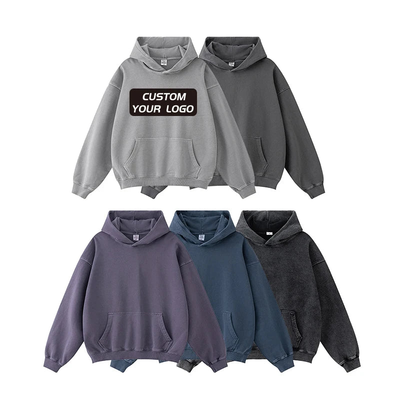 Hoodies Manufacturers Custom 380g 100% Cotton French Terry Lined Oversized Hoodie Unisex Hoodies
