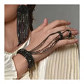 New Fashion Multi-Layer Crystal Bracelet With Ring Women's Dinner Luxury Shiny Bracelet Beach Party Bracelet