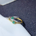 Classic Style Natural Emerald Rings 925 Silver 18K Gold Platinum Plated Classic Good Price for Parties Pakistan