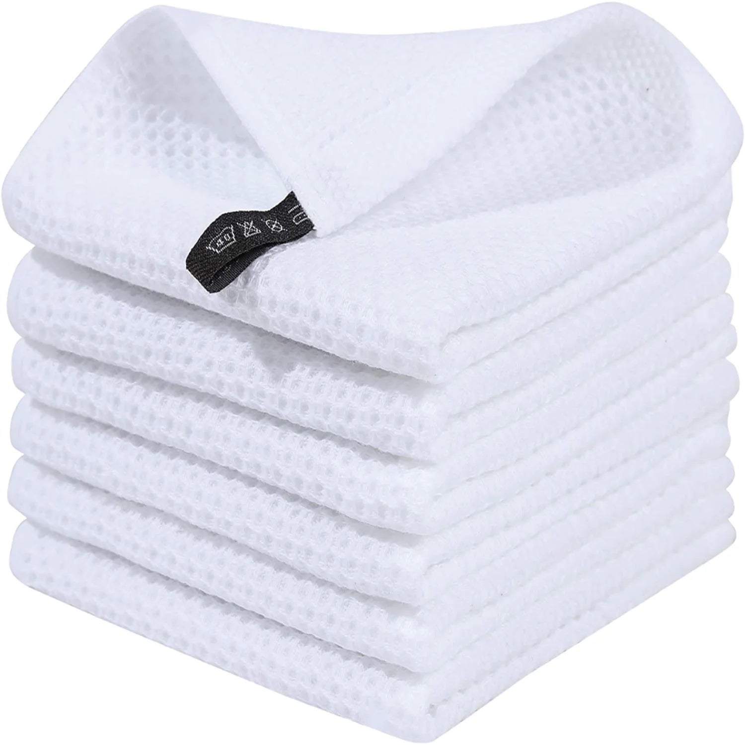 Wholesale Waffle Kitchen Towels 100% Cotton Solid Color Towels Absorbent Water Honeycomb Set Dish Towels for Kitchen Use